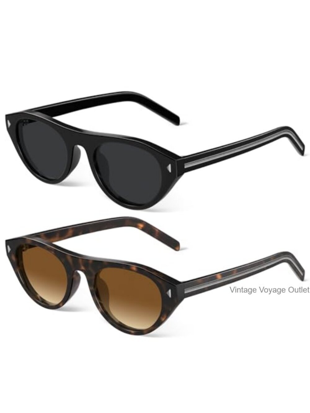 Retro Oval Cat Eye Sunglasses Polarized UV Protection for Women